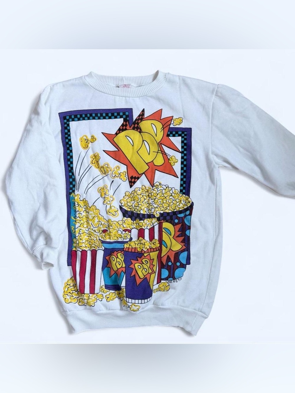 Little lady 80s vintage popcorn sweatshirt size s
